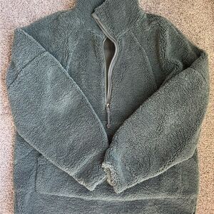 Cozy Green Sherpa Pullover